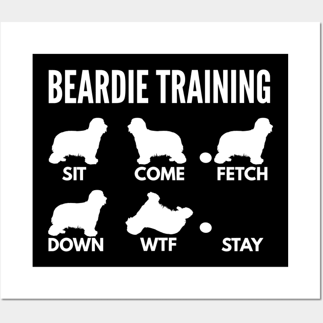 Beardie Training Bearded Collie Tricks Wall Art by DoggyStyles